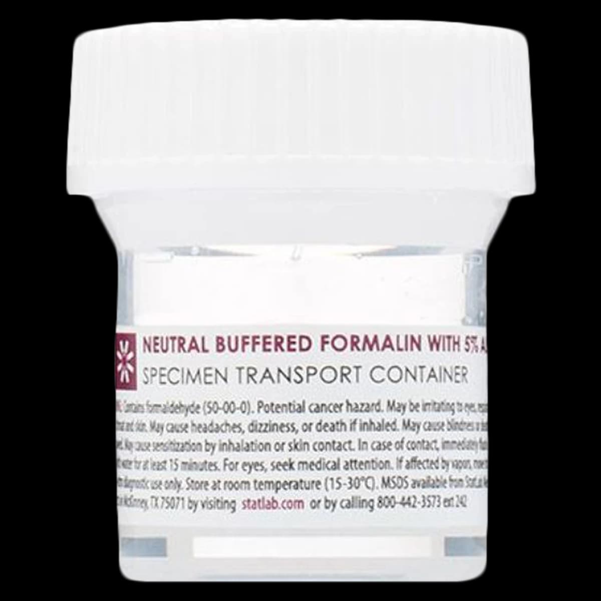 Statlab Medical Products Container Prefill ANBF, Neutral Buffered Formalin, 60 mL, 96/Case - Continer Prefill ANBF - Image 1