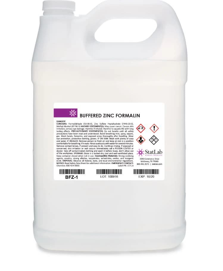 Statlab Medical Products Buffered Zinc Formalin, 1 Gallon Bottle - Buffered Zinc Formalin - Image 1
