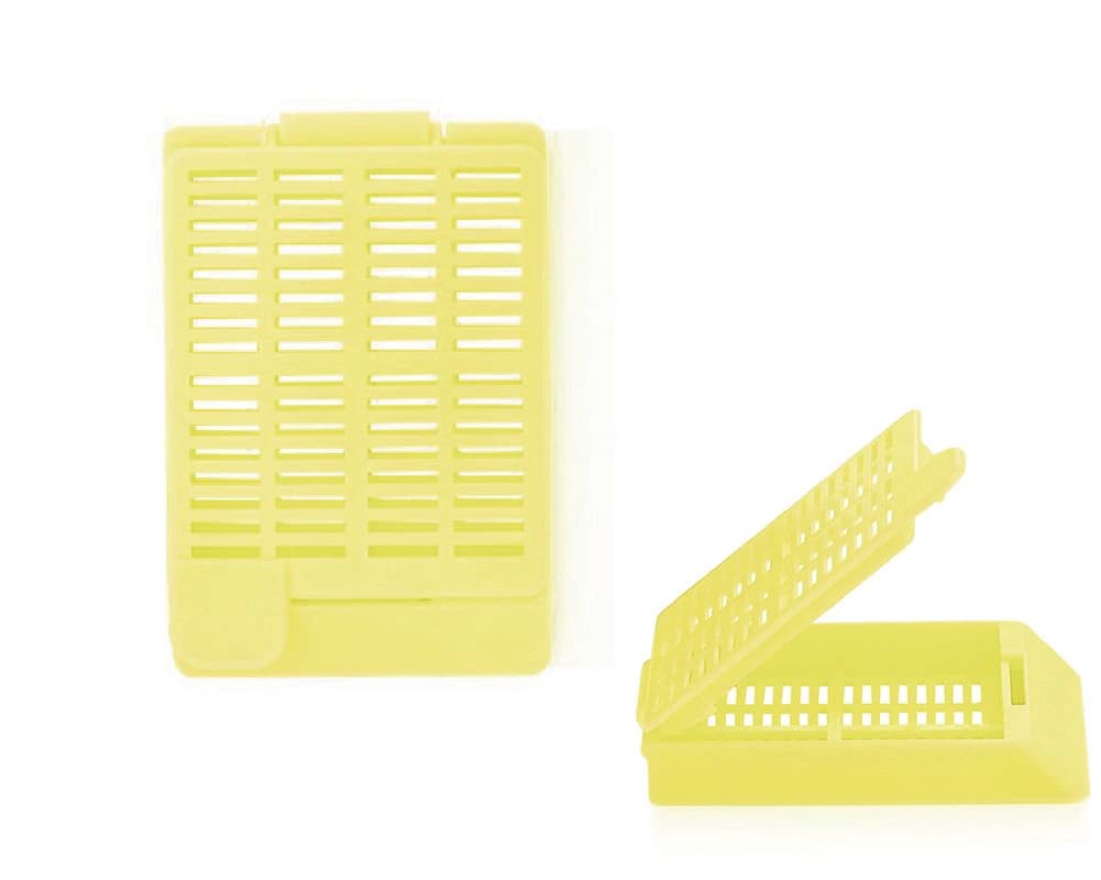Statlab Medical Products Embedding Cassettes, Hinged Lid, Yellow, 500/Box - Embedding Cassettes Hinged - Image 1