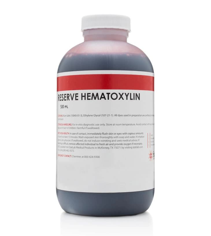 Statlab Medical Products Reserve Hematoxylin Stain, 500mL Bottle - Reserve Hematoxylin - Image 1