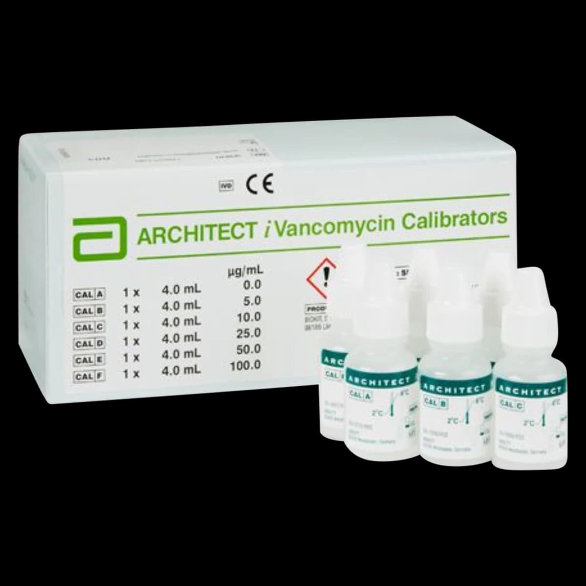 Abbott iVancomycin Calibrators, 6 x 4 mL - iVancomycin Calibrators - Image 1