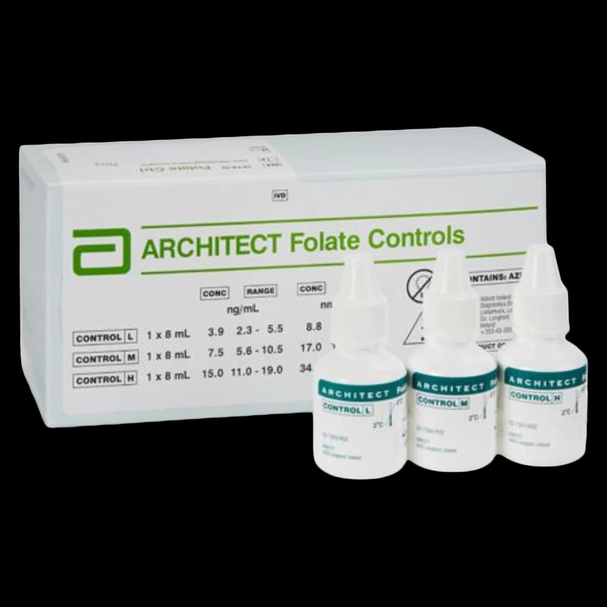 Abbott Architect Folate Standard Control, 3 x 8 mL - Architect Folate Controls - Image 1