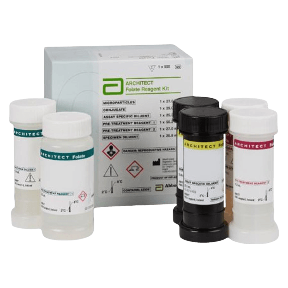 Abbott Folate Reagent Kit, 500 Tests - Folate Reagent Kit (500T) - Image 1