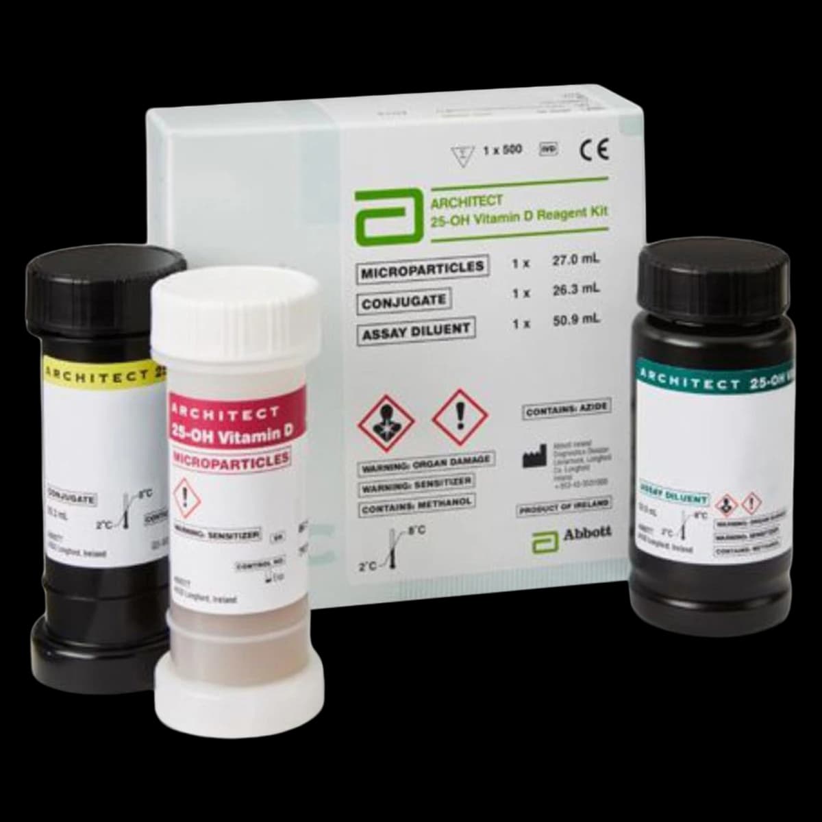 Abbott 25-OH Vitamin D Reagent Kit, 500 Tests, 01KT0J07WDWG1MAP01M7NVCD81 - 25-Oh Vitamin D Reagent Kit - Image 1