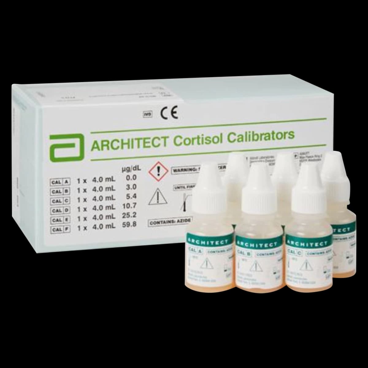 Abbott Architect Cortisol Calibrators, 6 x 4 mL, 6-Pack - Architect Cortisol Calibrators - Image 1