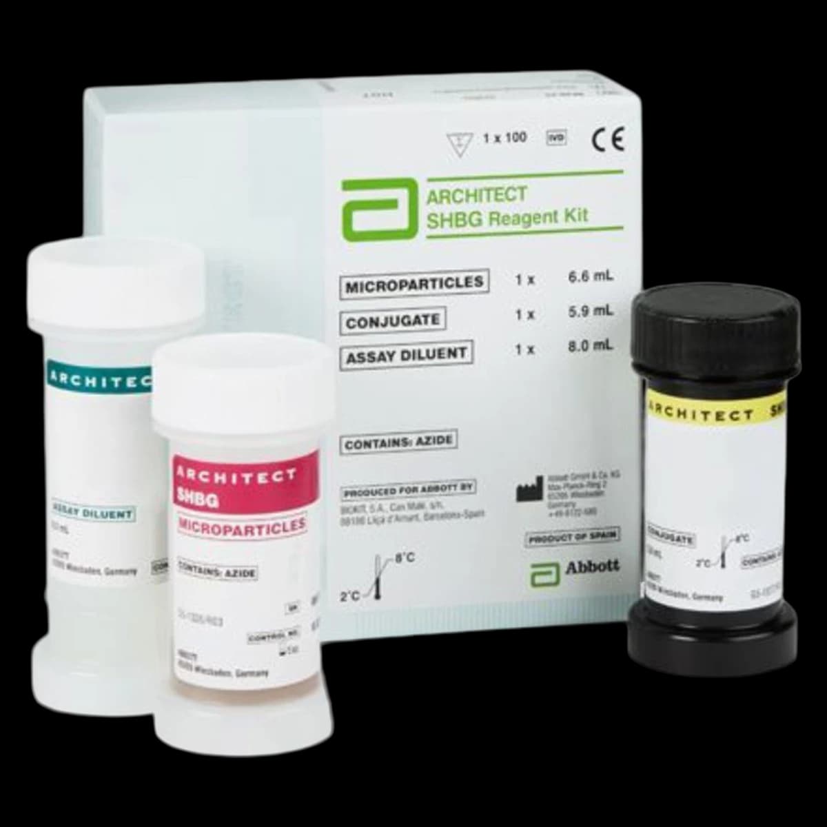 Abbott Architect SHBG Reagent Kit, Sex Hormone Binding Globulin, 100 Tests - Architect Shbg Reagent Kit - Image 1