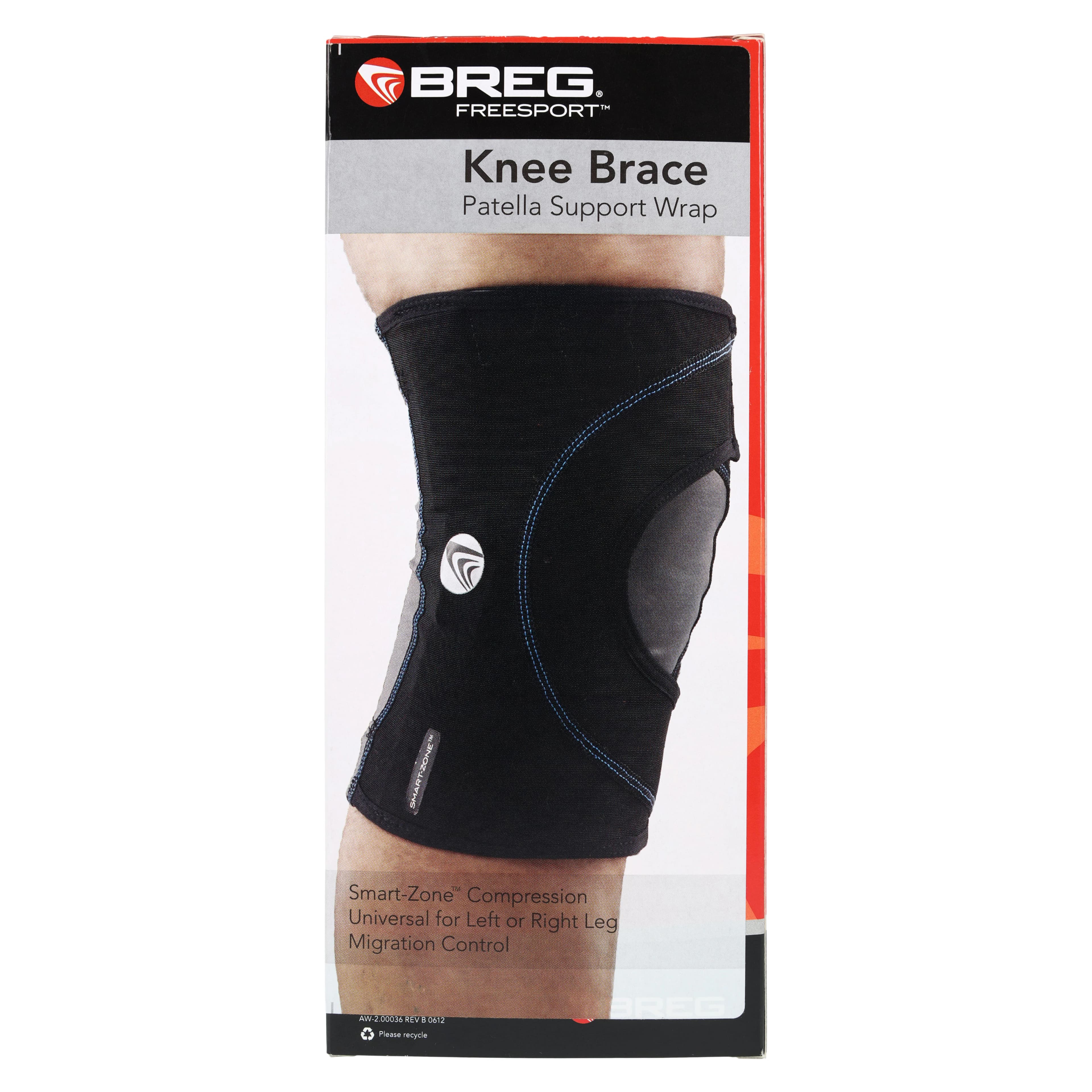 Breg Freesport Knee Brace, Neoprene, Adult X-Large, Black, 24.5-27.5" thumbnail 7