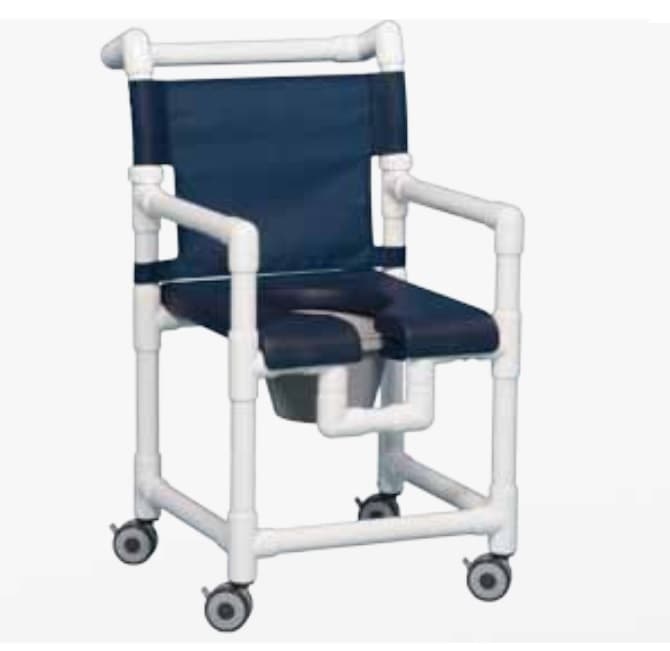 Deluxe Shower/Commode Chair, 300 lb Capacity, Twin Wheel Casters with All Locking, by Innovative Products Unlimited - Chair Shower Commode - Image 1