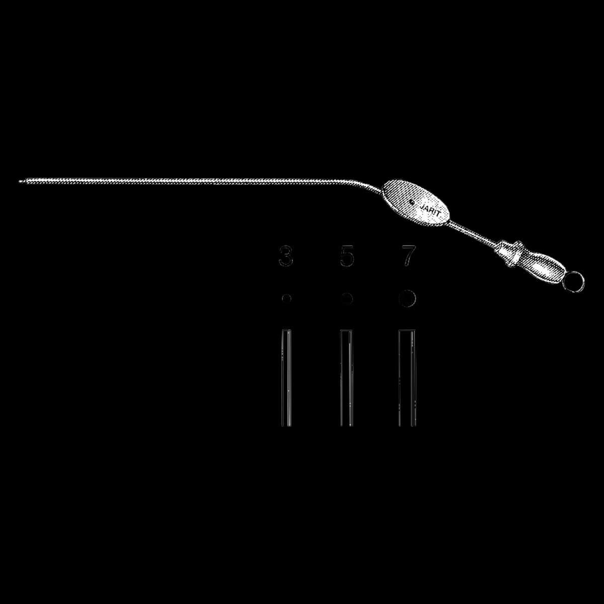 Jarit Baron Suction Tube, Angled, 7 Fr, 3-7/8" Length, Each - Tube Suction Baron Angled 7Fr - Image 1
