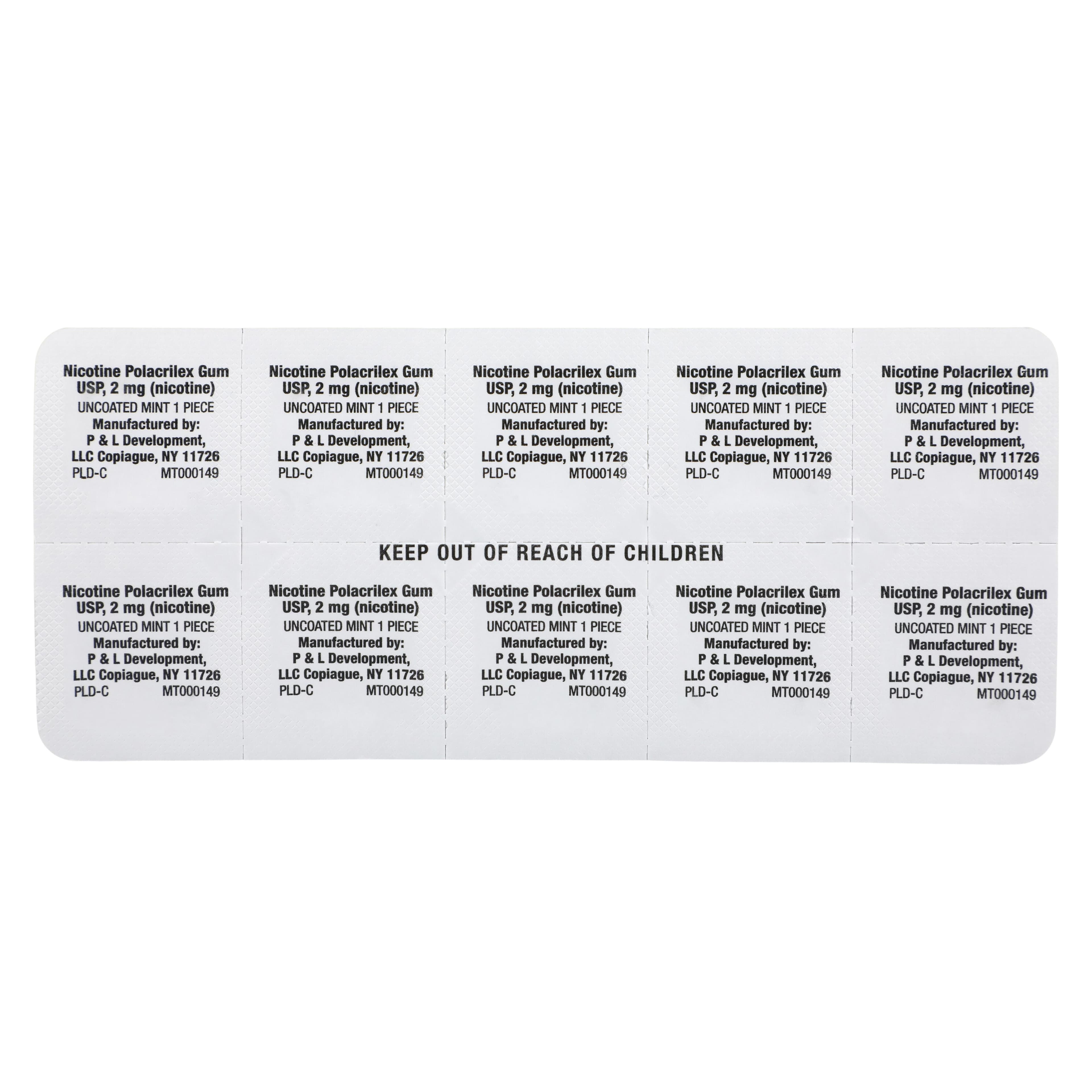 Nicorette Nicotine Gum Refill, Mint, 2mg, 50 Pieces/Box thumbnail 4
