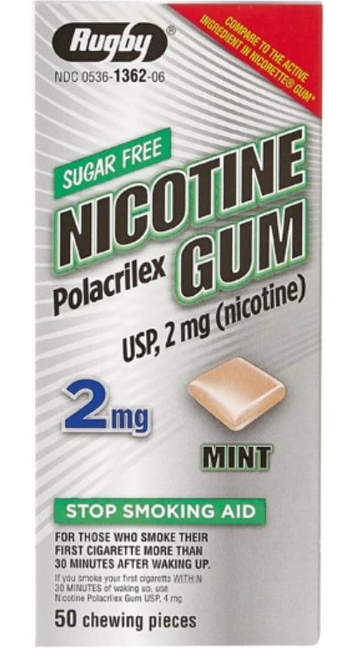 Nicorette Nicotine Gum Refill, Mint, 2mg, 50 Pieces/Box - Nicotine Gum Refill Mint - Image 1