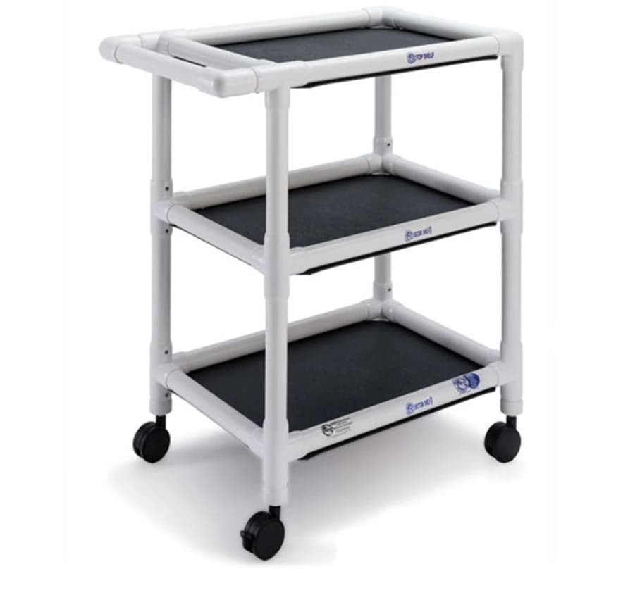 Marketlab Utility Cart, MRI-Conditional PVC, 31.5" x 37" x 24", Locking Casters - Cart Utility MRI-Cndtnl PVC - Image 1
