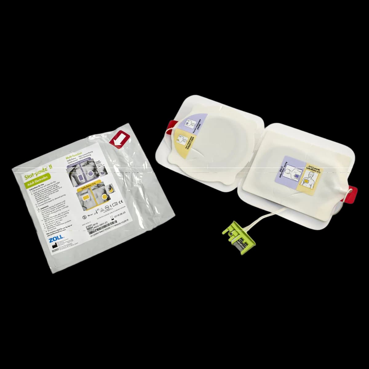 Zoll Medical Stat-Padz II Multifunction Defibrillation Electrodes, Adult, 1 Pair - Electrode Mlt-Fnctn Stt-Pdz II - Image 1