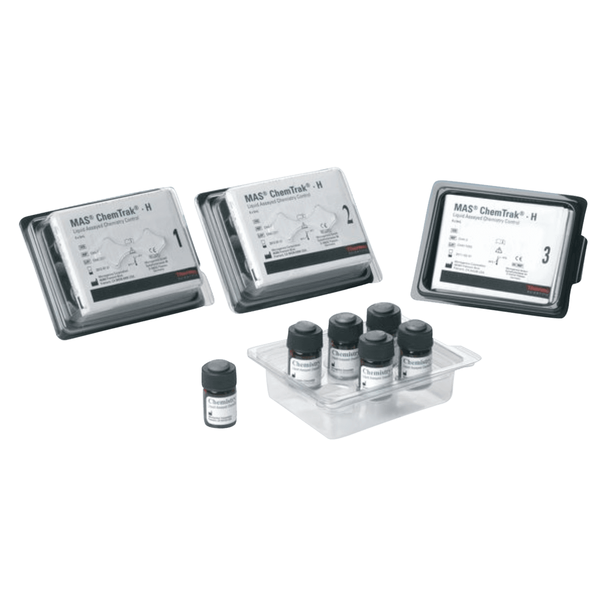MAS chemTRAK Level 1 Control for Analyzer, 6/Package - Chemtrak H Level 1 - Image 1