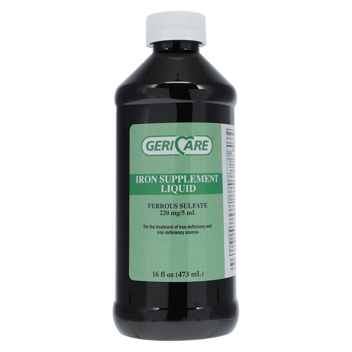Geri-Care Ferrous Sulfate Oral Elixir, 220mg/5mL, 16 oz Bottle - Ferrous Sulfate Oral Elixir - Image 1