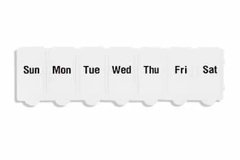 Weekly Pill Box Organizer, 6.75 x 1 x 1 Inches, Each - Box Pill Weekly 6.75x1x1" - Image 1