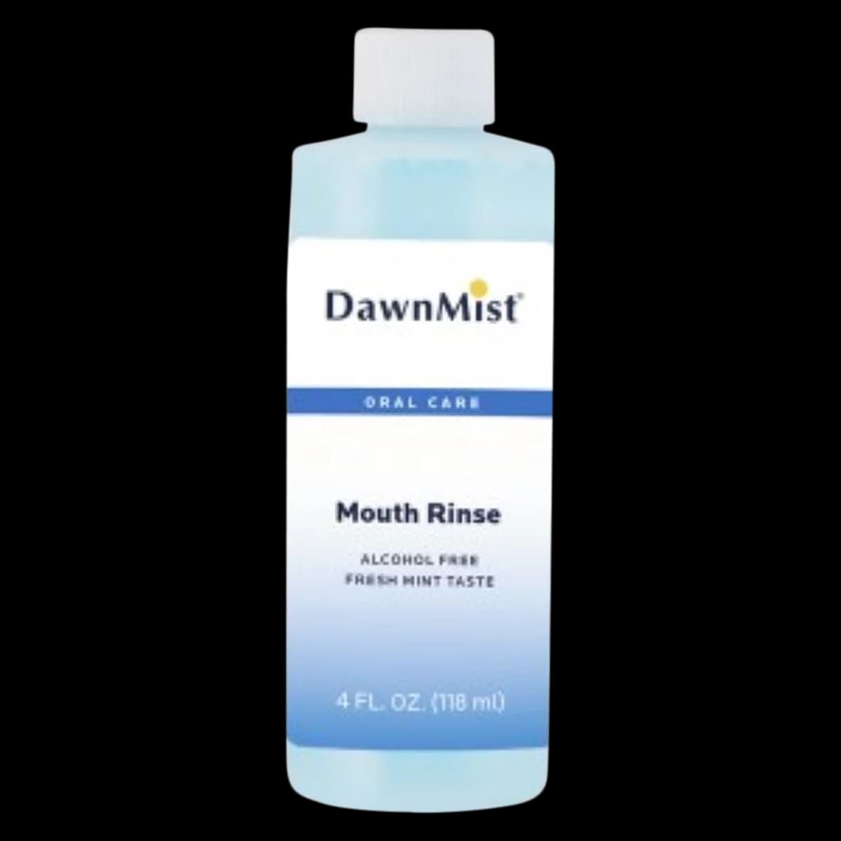 DawnMist Fresh Mint Mouth Rinse, Alcohol Free, 4 oz Bottle, 60/Case - Rinse Mouth Alcohol Free - Image 1