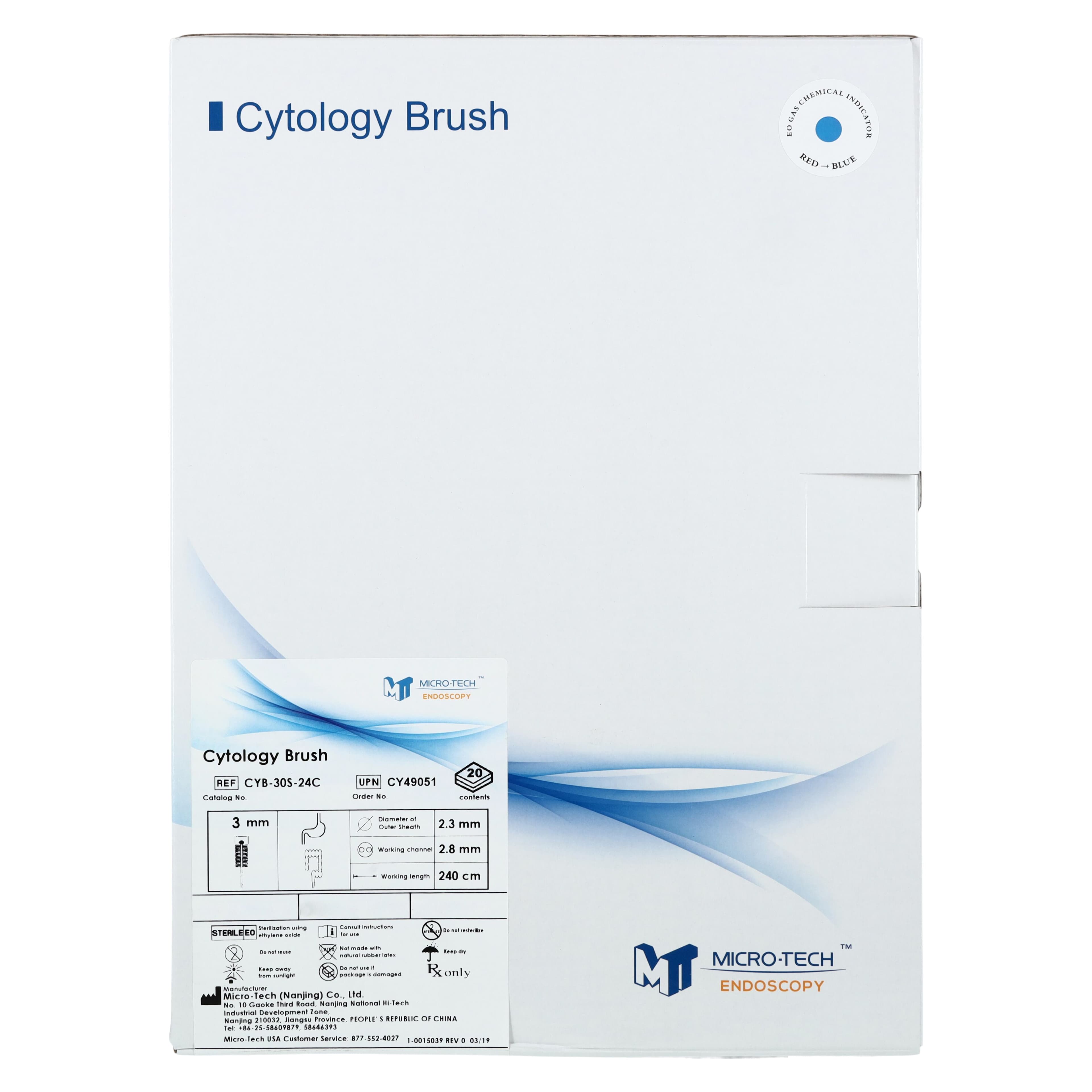 Micro-Tech Endoscopy Cytology Brush, GI, 3mm, Sterile, Disposable, 20/Box thumbnail 3
