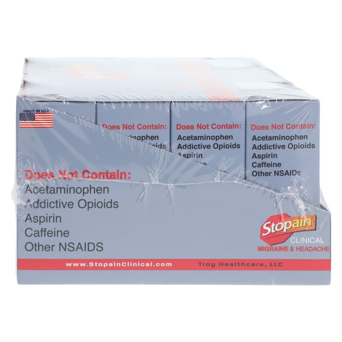 STOPAIN CLINICAL Migraine & Headache Topical Gel, 1 gm, 12x12/Box thumbnail 3