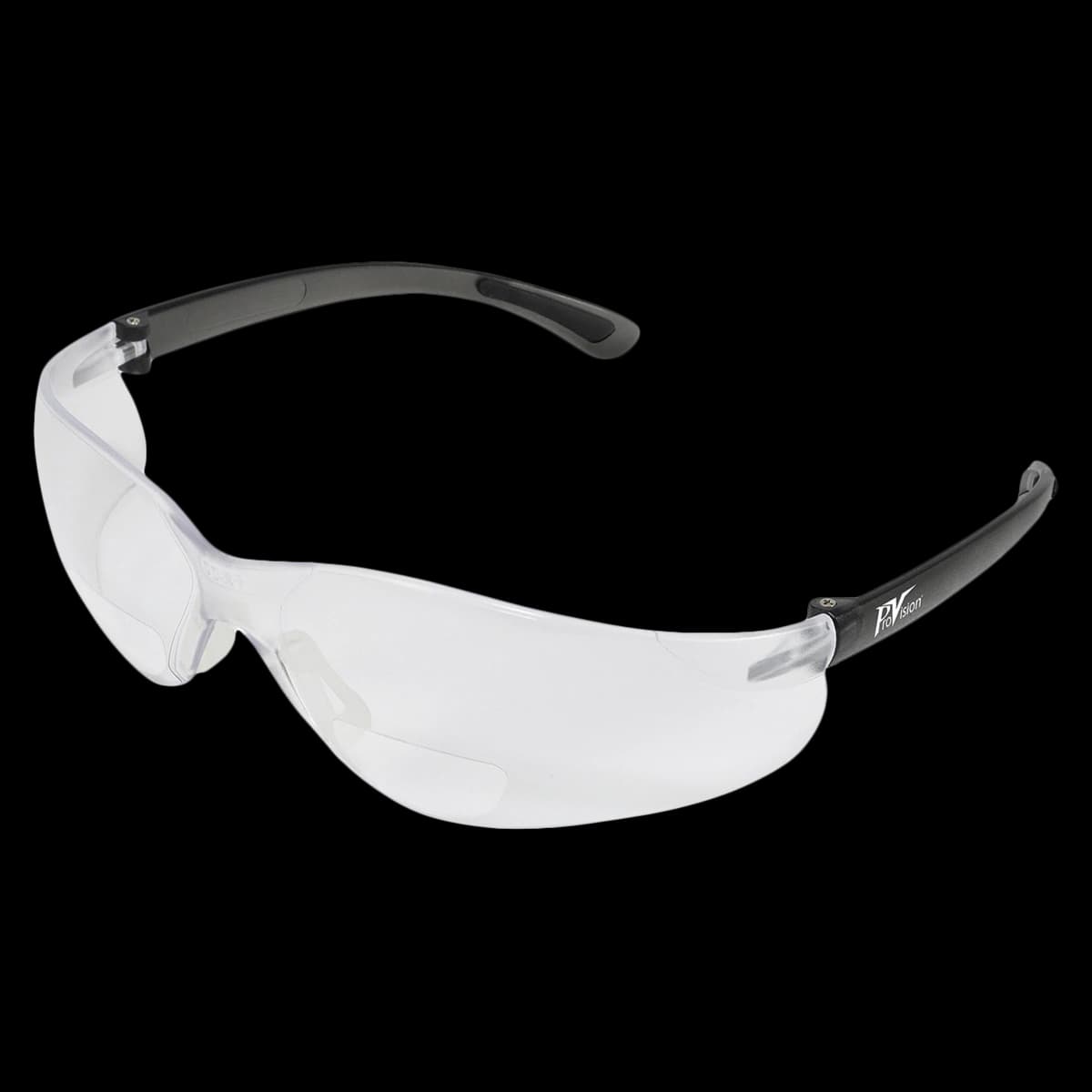 ProVision® EZ-Focals™ Bifocal Safety Eyewear, Black Frame/Clear Lens, +2.0 Diopter, 3770C thumbnail 2