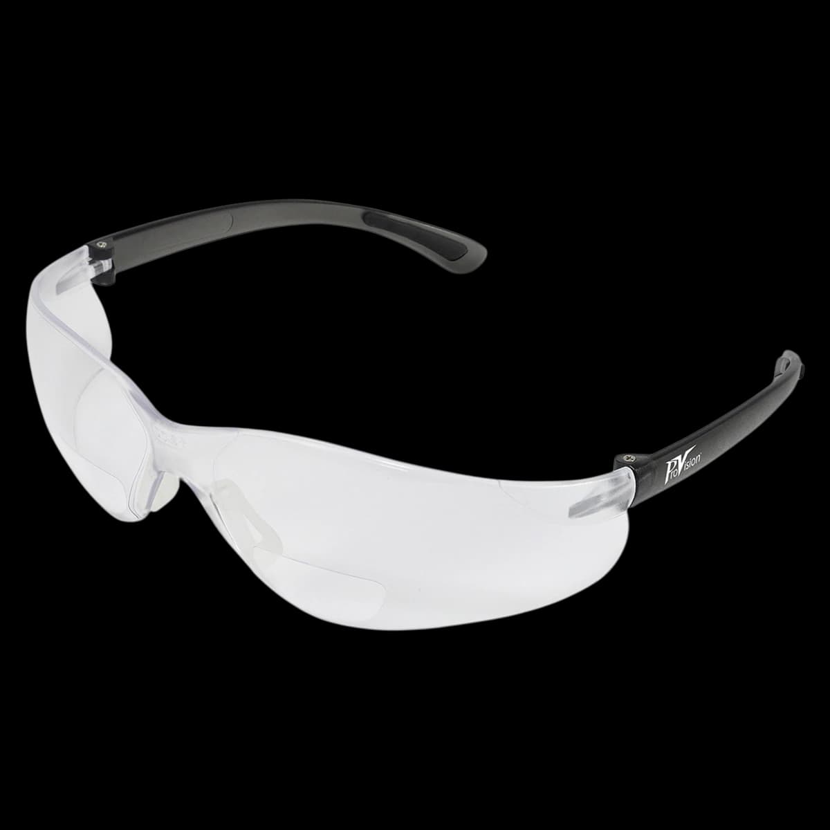ProVision® EZ-Focals Bifocal Safety Eyewear, Black Frame, Clear Lens, +2.5 Diopter, 1/Pkg - ProVision® EZ-Focals with Black Frames and Clear Lens +2.5 Diopter - Image 1