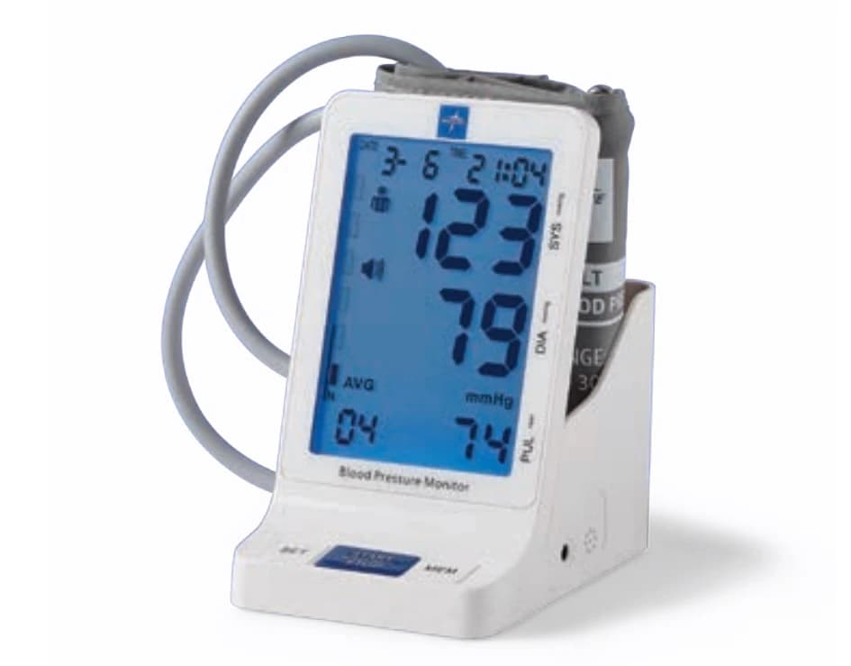 Medline Digital Adult Automatic Blood Pressure Monitor with Universal Cuff, Gray/White, Each - Digital Adult Automatic Blood Pressure Monitor Each. - Image 1