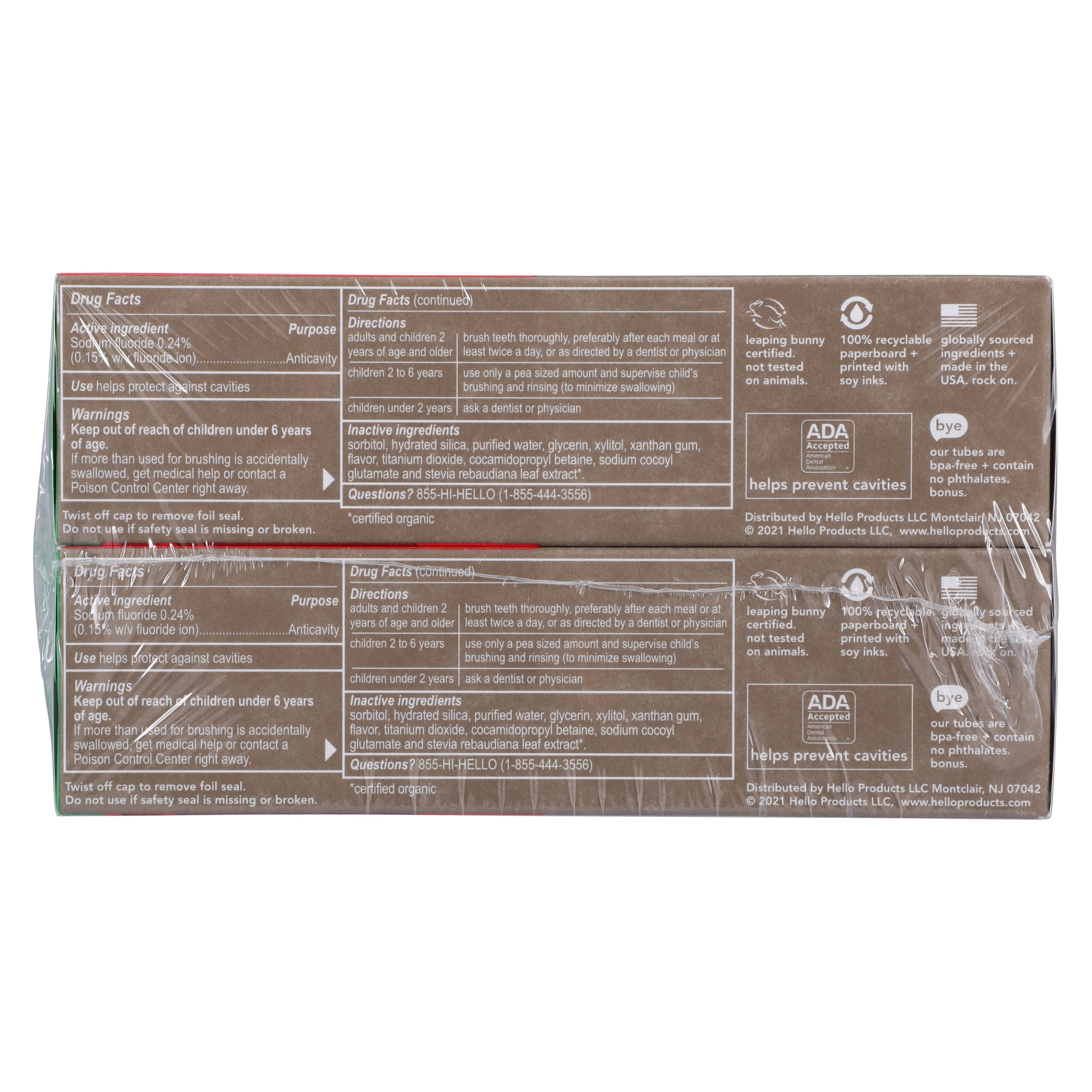 Hello Fluoride Kids Toothpaste, Anticavity, Strawberry Flavor, 4.2 oz, 12/Case thumbnail 2