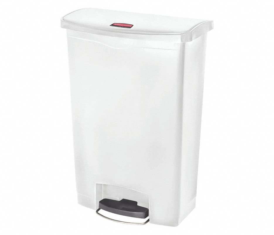 Rubbermaid Commercial Streamline Resin Step-On Container, 24 gal, White, 1 Each - Rubbermaid Commercial Streamline Resin Step-On Container - Image 1