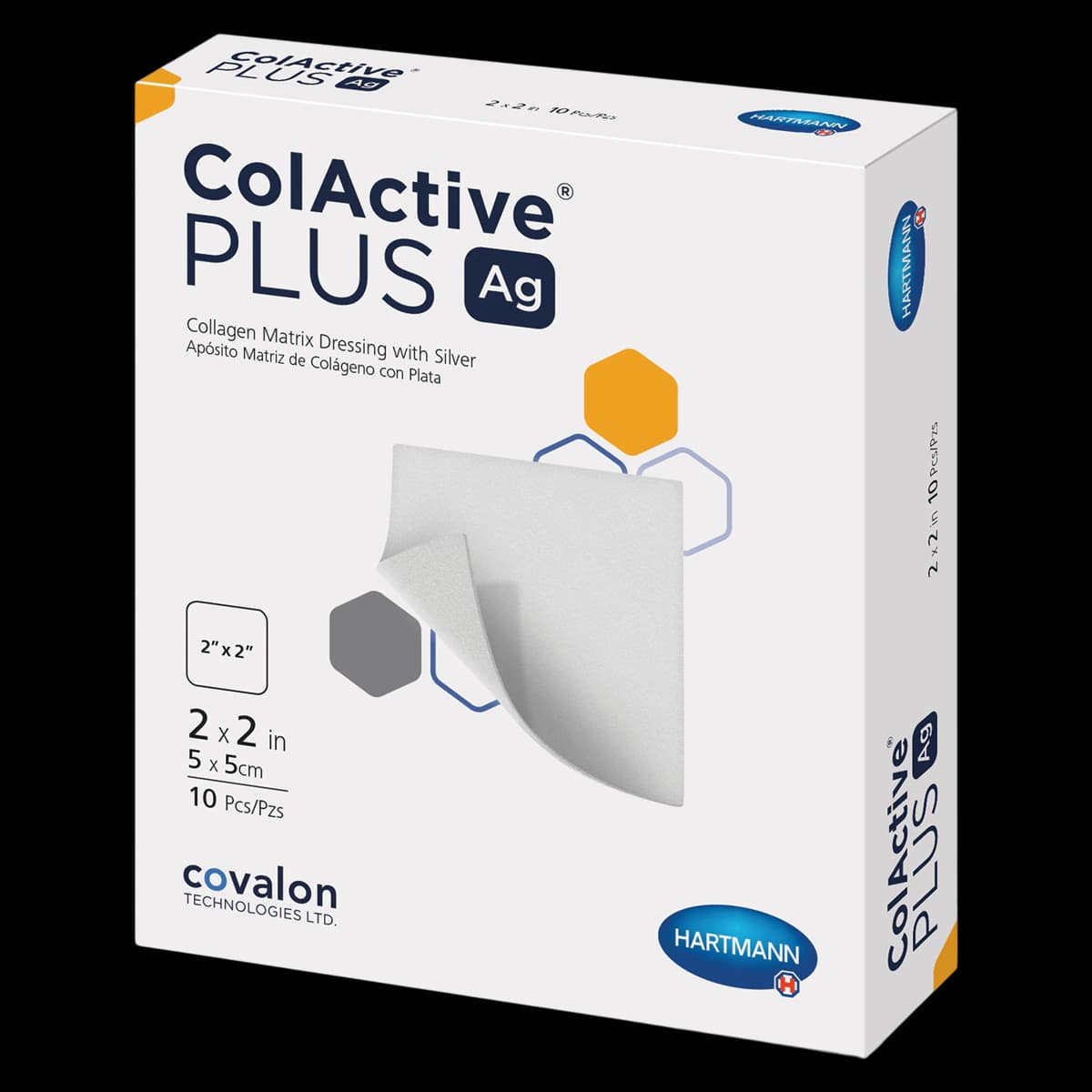 ColActive Plus Ag Collagen Wound Dressing, 2x2" Silver - DRESSING COLACTIVE SILVER - Image 1