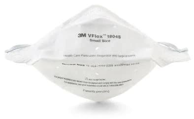 3M VFlex N95 Particulate Respirator and Surgical Mask, Small, White, 50/Box, 1804S thumbnail 2