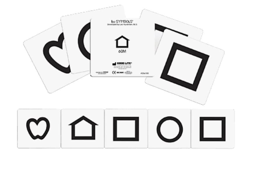 Good-Lite LEA Symbols Vision Testing Cards, 40/60mm, Each - Cards LEA Symbols 40/60mm - Image 1