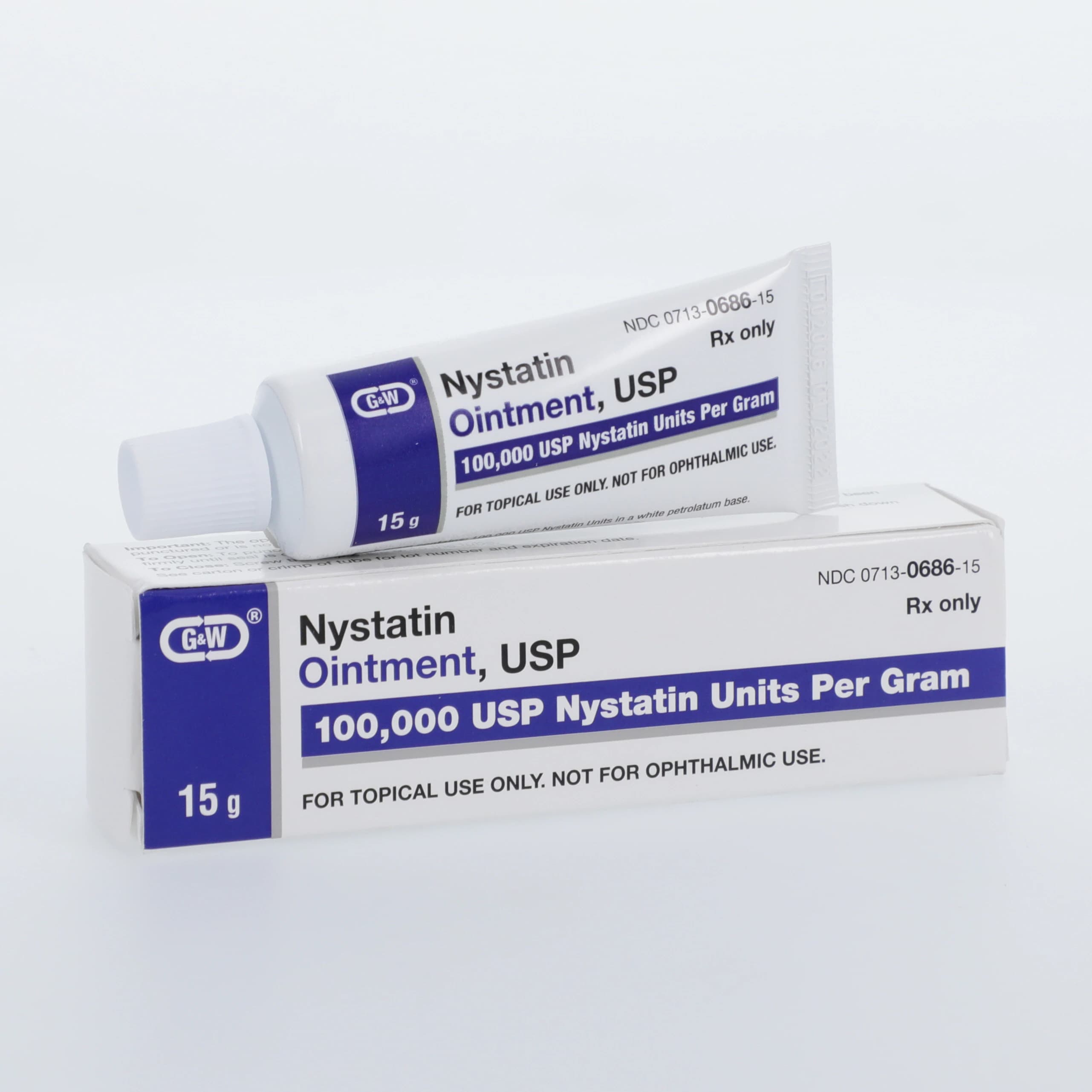 Nystatin Ointment, Topical, 100,000 U/gm, 15 gm Tube, G & W Labs Inc - Nystatin Ointment - Image 1