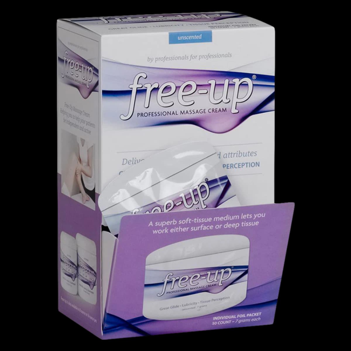 Free Up Massage Cream Dispenser Box, Unscented, Hypoallergenic, 12/Case - Cream Massage Dispenser Box - Image 1