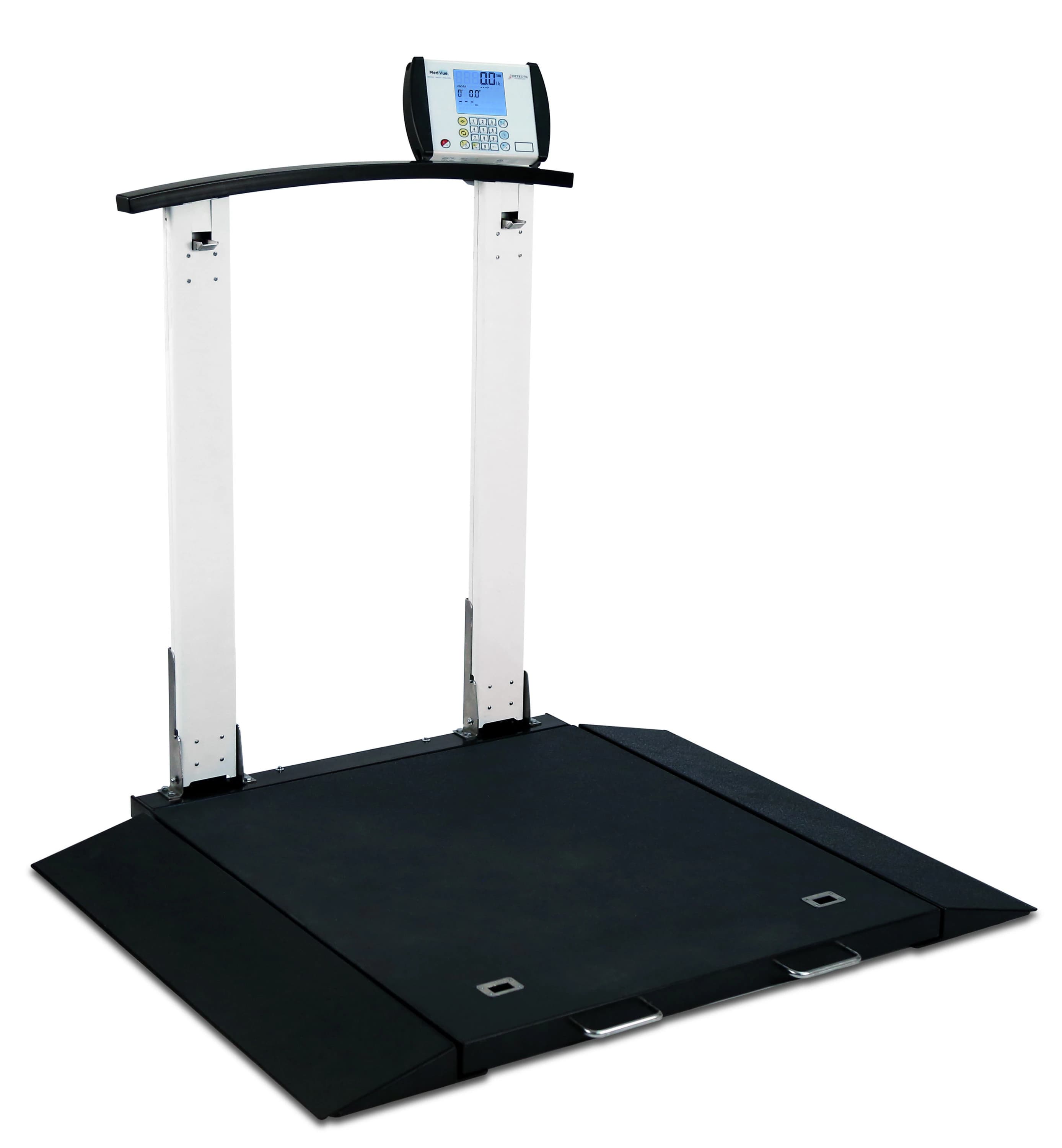 Detecto Portable Wheelchair Scale with Handrail, 1000 lb Capacity, Digital thumbnail 2