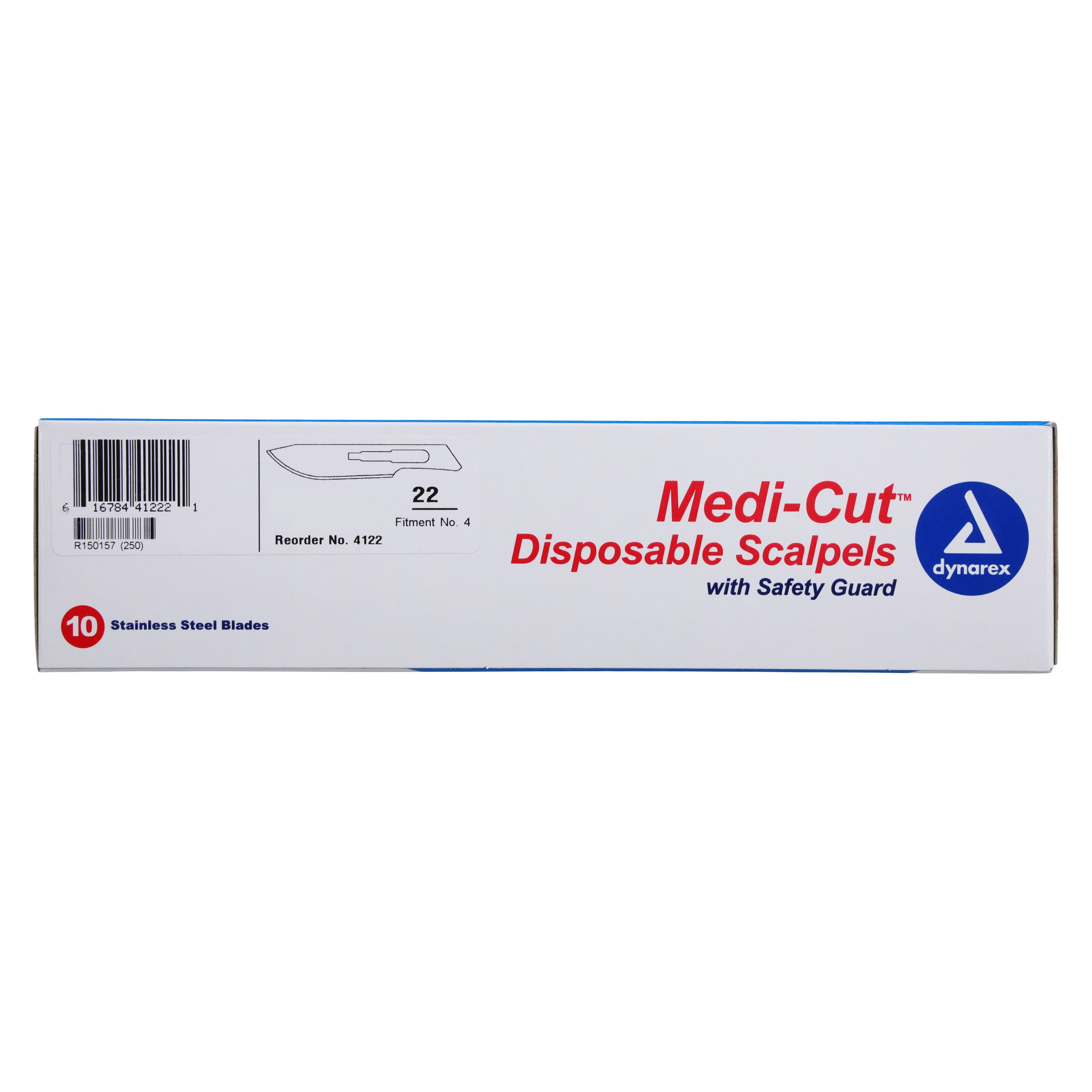 Dynarex Medi-Cut Disposable Sterile Surgical Scalpel, Size 22, Stainless Steel, 10/Box, #4122 thumbnail 5