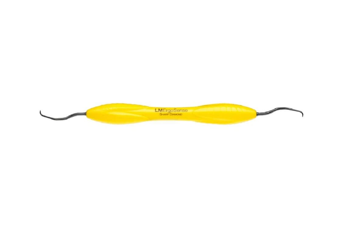 LM Sharpen-Free Mini Dual Gracey Syntette Curette, Sharp Diamond, ErgoSense Handle, Double-Ended, LM215-216, Each - Sharpen-Free Mini Dual Gracey Syntette Curette - Ergosense Handle - Image 1