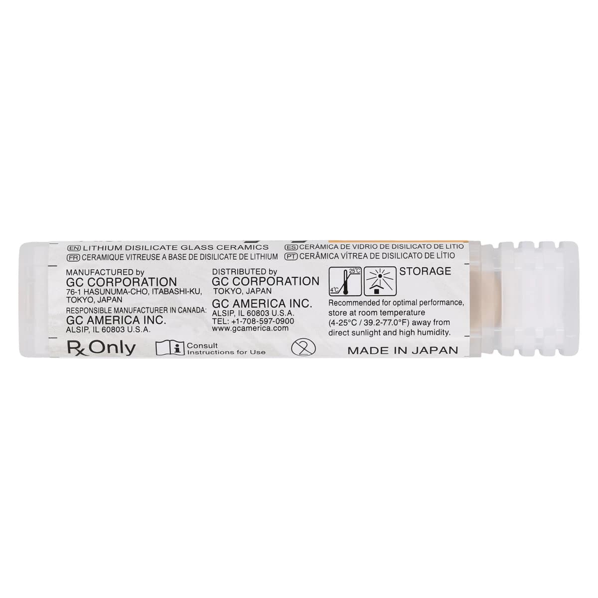 GC Initial LiSi Press Lithium Disilicate Ingot, Shade LT-D2, 3g, 5/Pk thumbnail 4