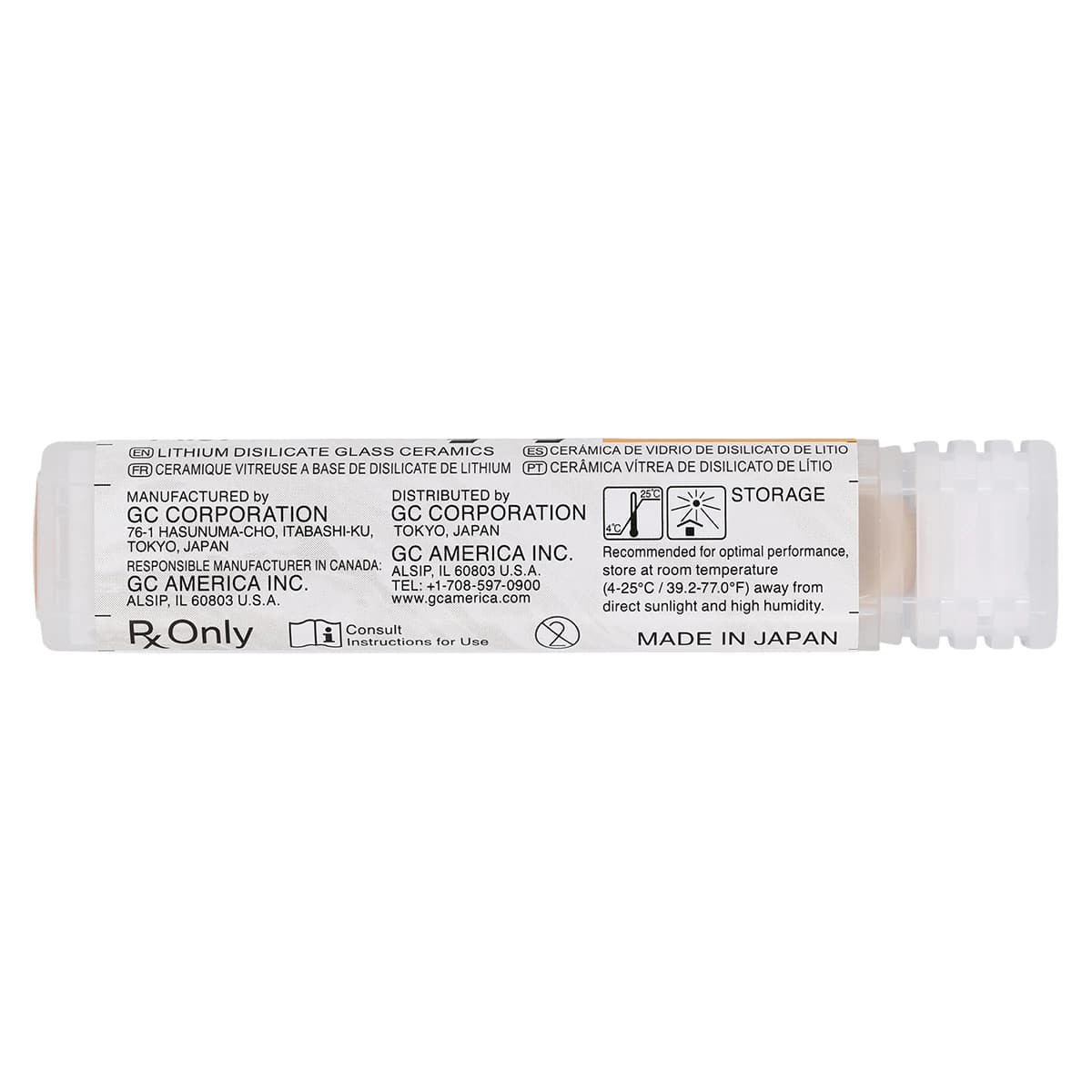 GC Initial LiSi Press Lithium Disilicate Ingot, Shade LT-A2, 3g, 5/Pk thumbnail 4