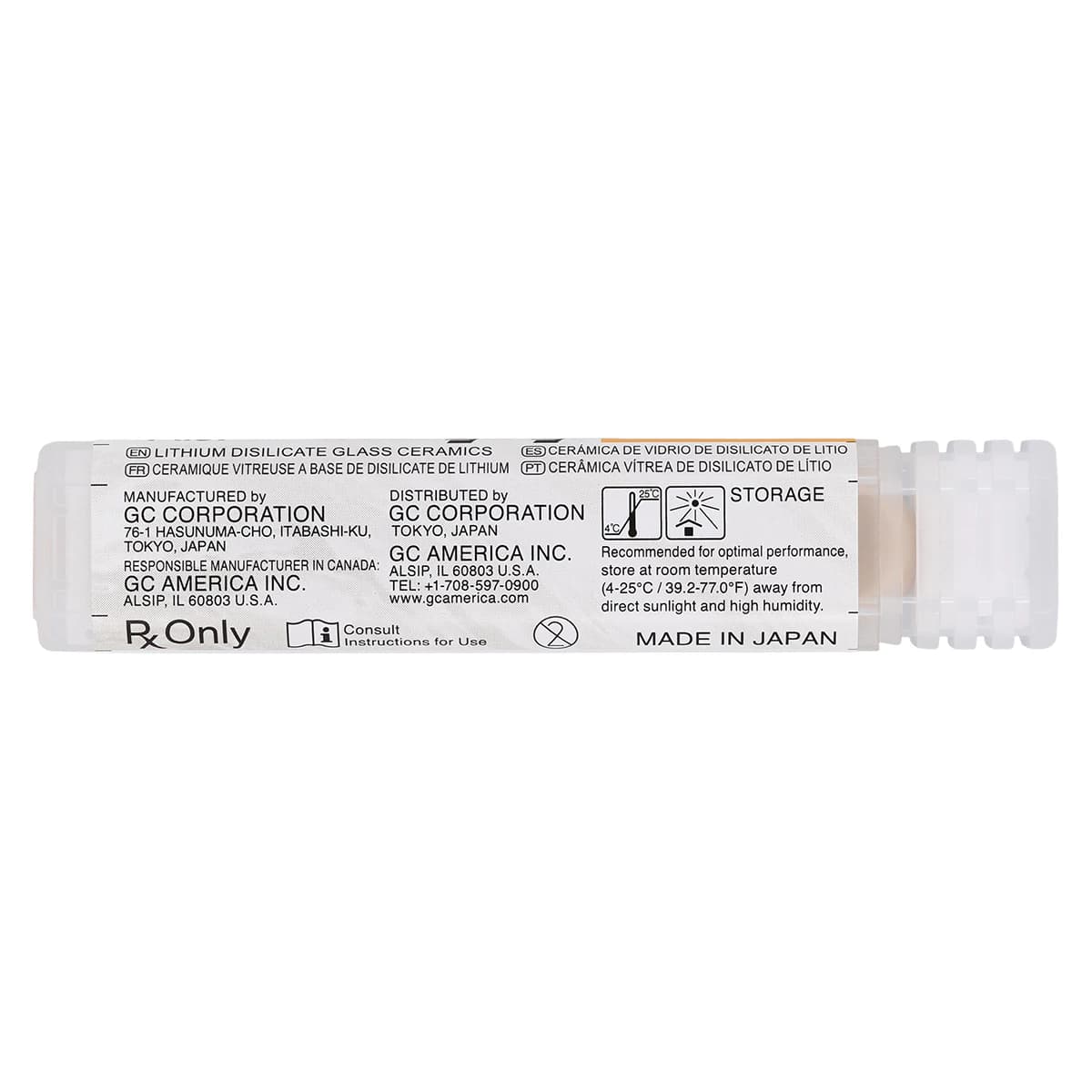 GC Initial LiSi Press Lithium Disilicate Ingot, Shade LT-C1, 3g, 5/Pk thumbnail 4