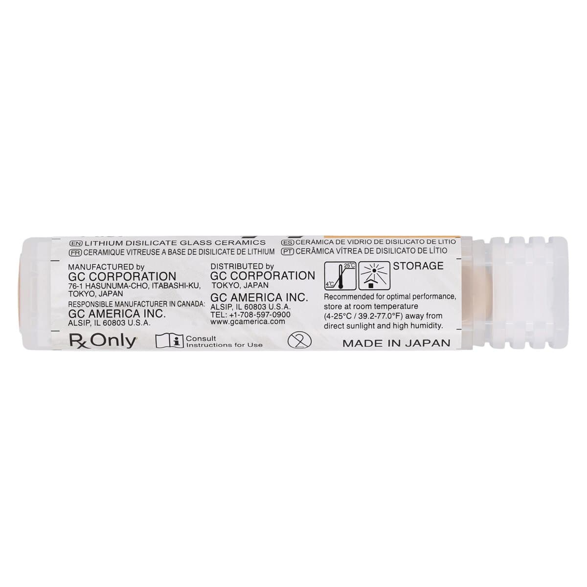 GC Initial LiSi Press Lithium Disilicate Ingot, Shade LT-C2, 3g, 5/Pk thumbnail 4