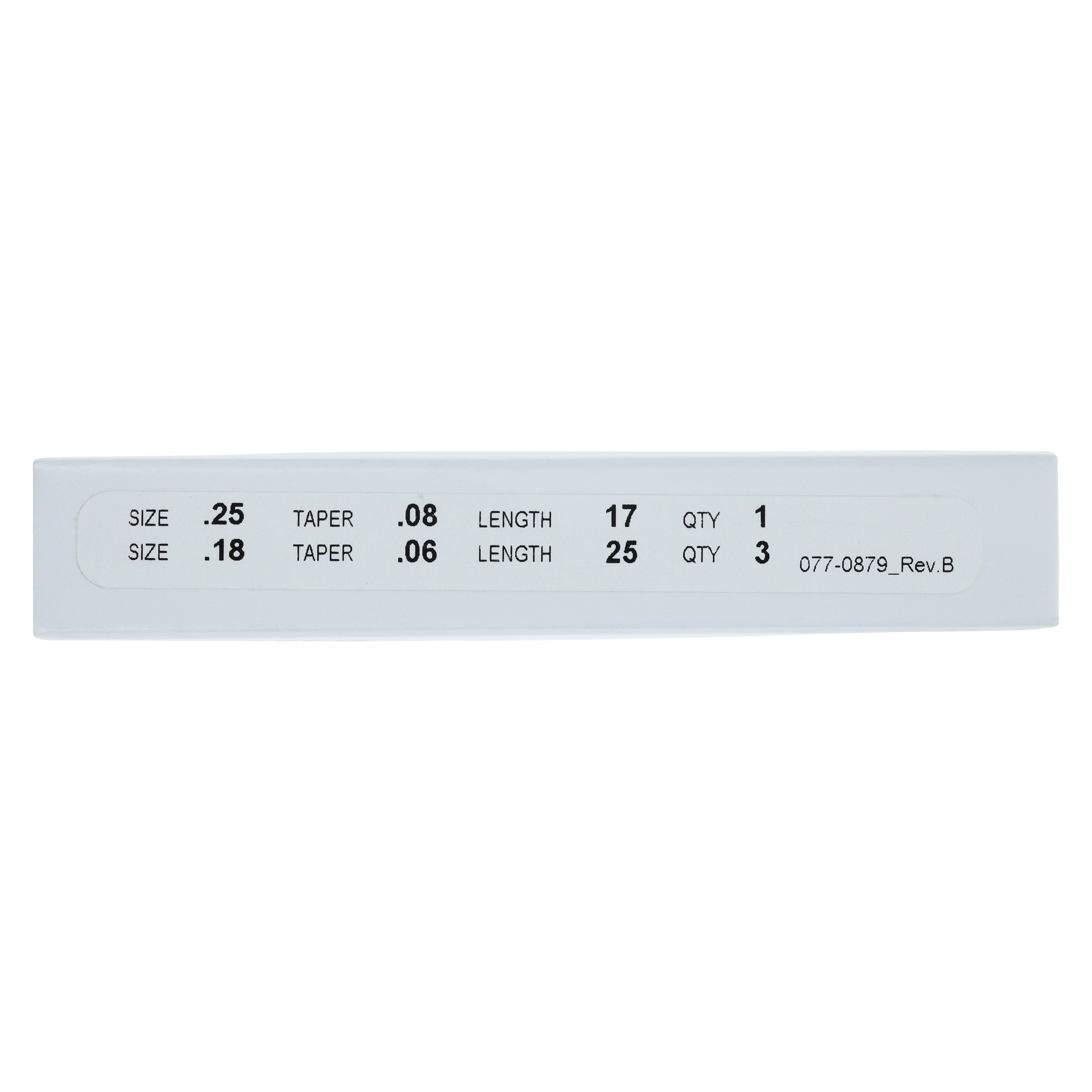 Kerr Traverse Rotary Glide Path File, Orifice Opener & Glide Path Files, Taper .06, Tip Size .18, 25mm, 4/Pkg, 818-2192 thumbnail 6