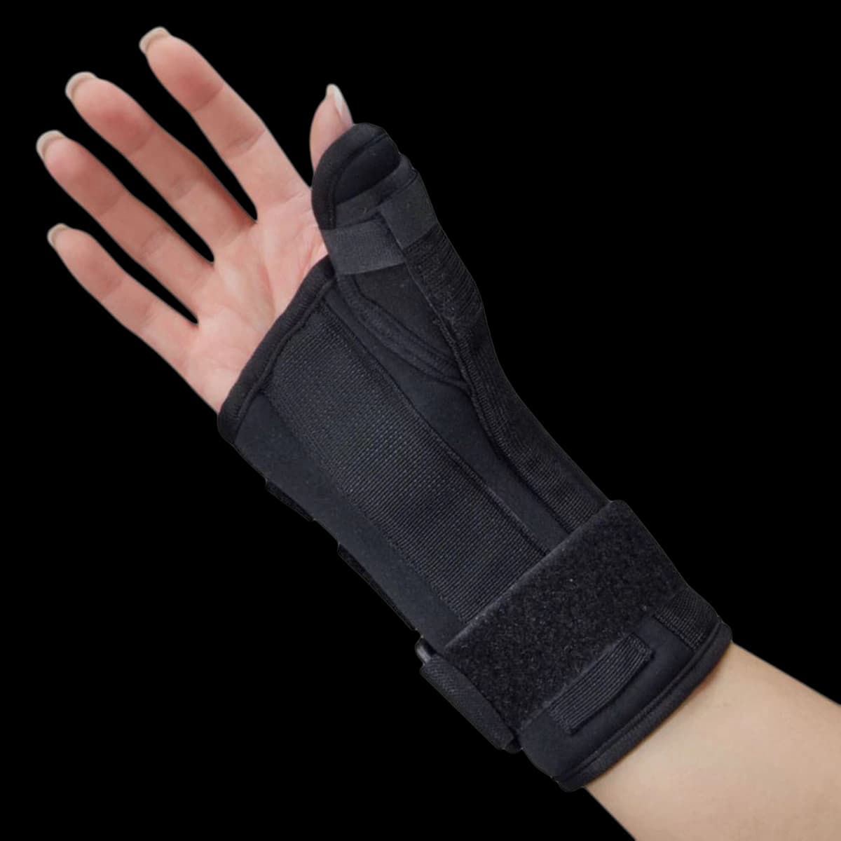 DeRoyal PremierPro Wrist/Thumb Splint, Foam, Medium, Right, 8" - MED PremierPro Splnt Wrst Thm - Image 1