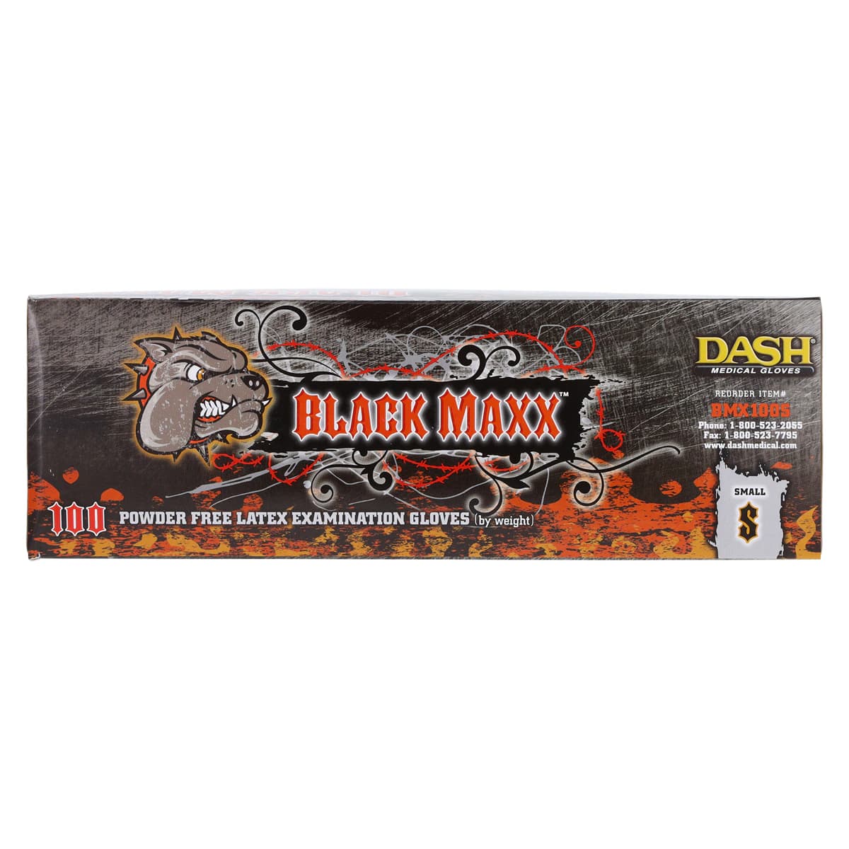 Black Maxx™ Latex Exam Gloves, Powder Free, Non-Sterile, Small, Black, 100/Box, BMX100S thumbnail 5