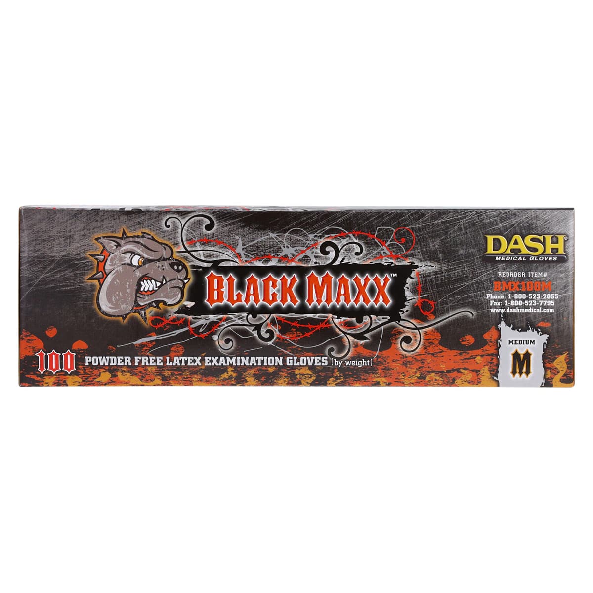 Black Maxx™ Latex Exam Gloves, Powder Free, Non-Sterile, Medium, Black, 100/Box, BMX100M thumbnail 5