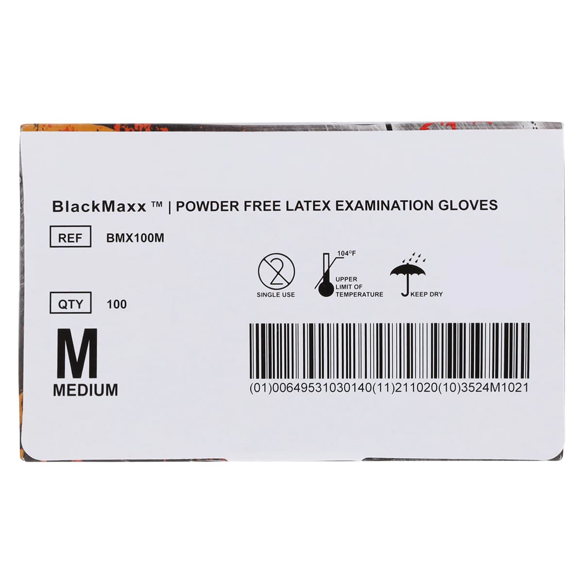 Black Maxx™ Latex Exam Gloves, Powder Free, Non-Sterile, Medium, Black, 100/Box, BMX100M thumbnail 6