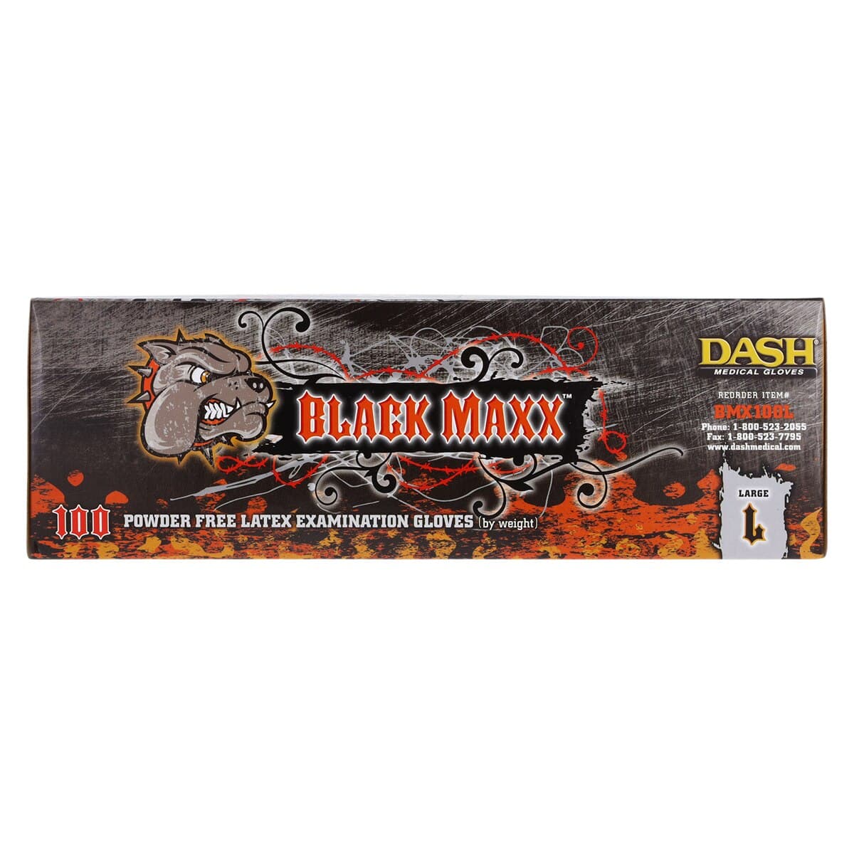 Black Maxx™ Latex Exam Gloves, Powder Free, Non-Sterile, Large, Black, 100/Box, BMX100L thumbnail 5
