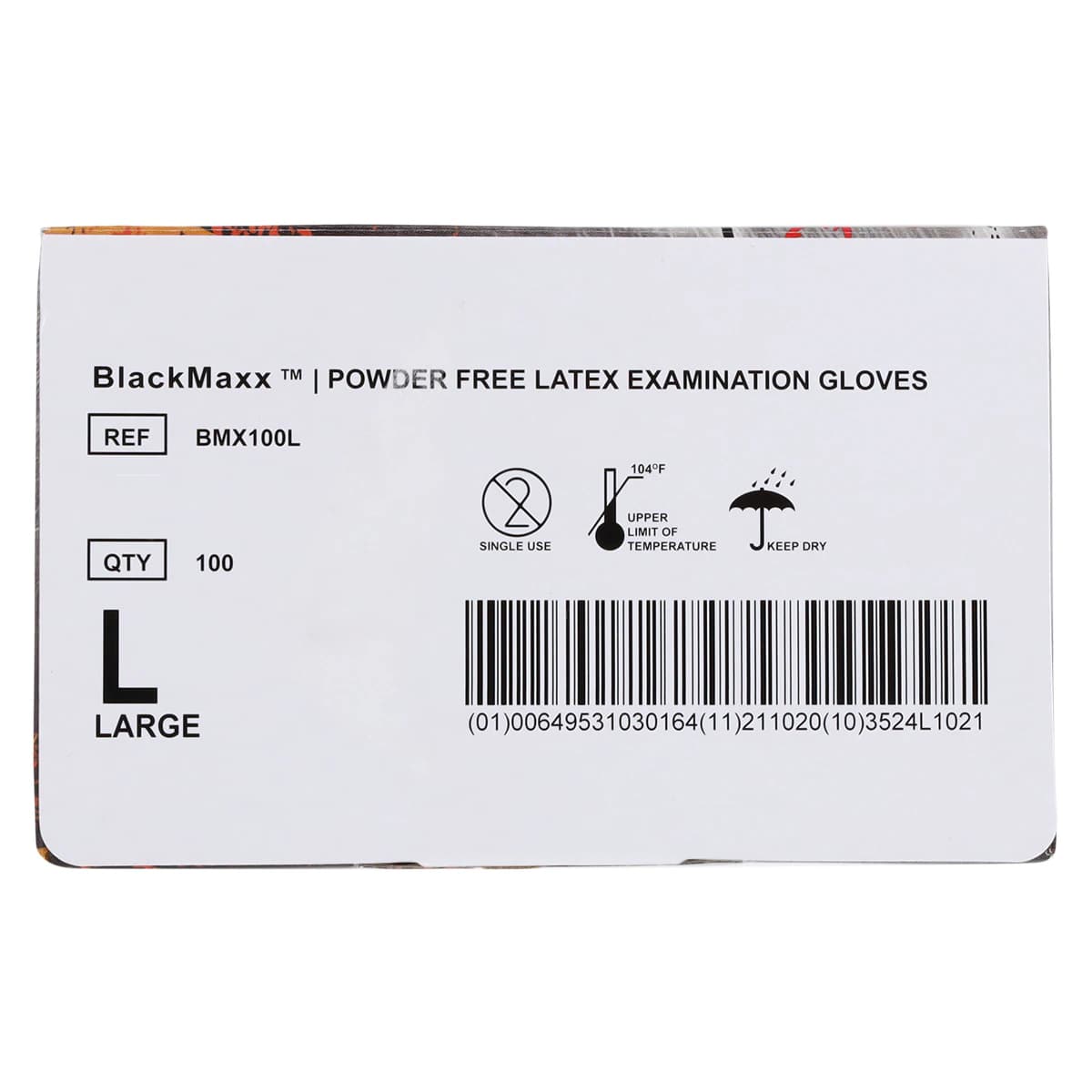 Black Maxx™ Latex Exam Gloves, Powder Free, Non-Sterile, Large, Black, 100/Box, BMX100L thumbnail 6
