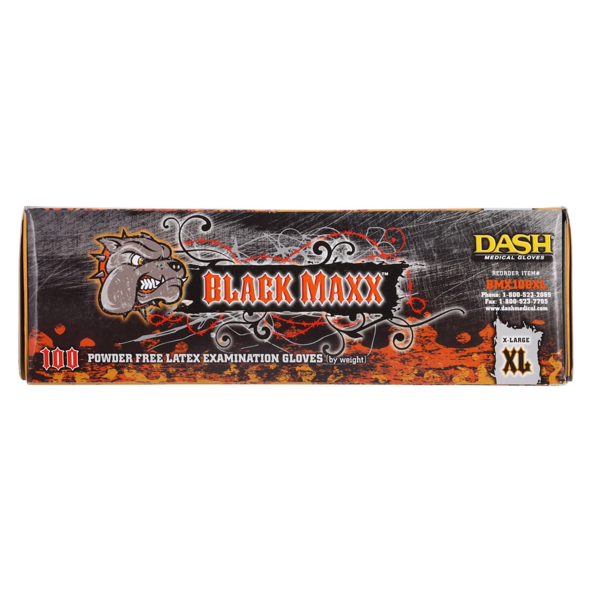 Black Maxx Latex Exam Gloves, Powder Free, Textured, Non-Sterile, XL, Black, 100/Box, BMX100XL thumbnail 5