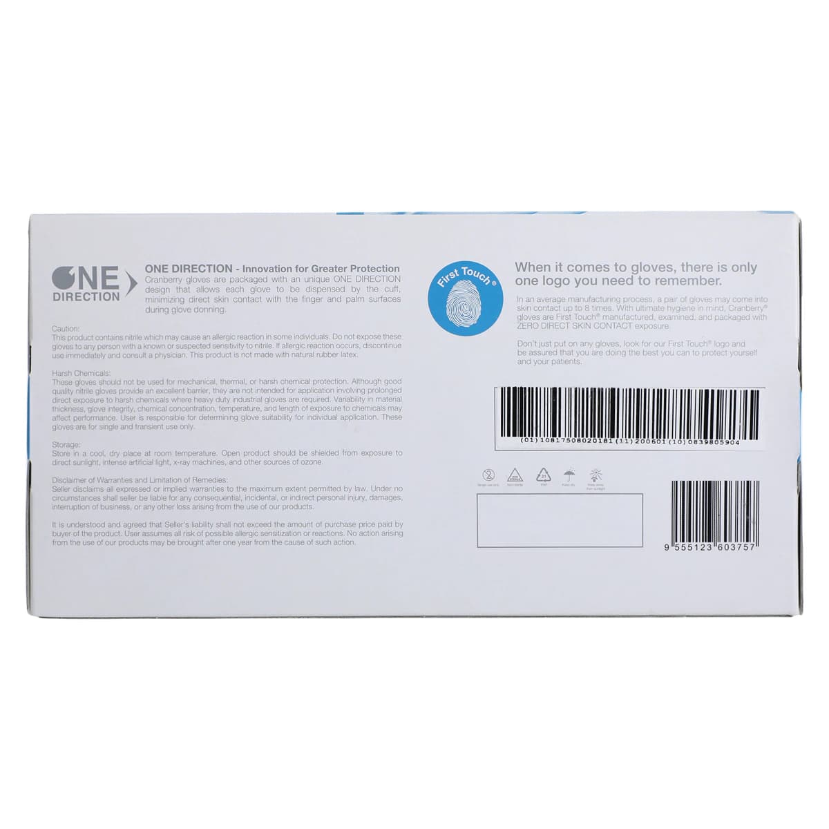 Cranberry LUXE Nitrile Exam Gloves, Powder Free, Non-Sterile, X-Small, Azure Blue, 300/Box, CR3665 thumbnail 8