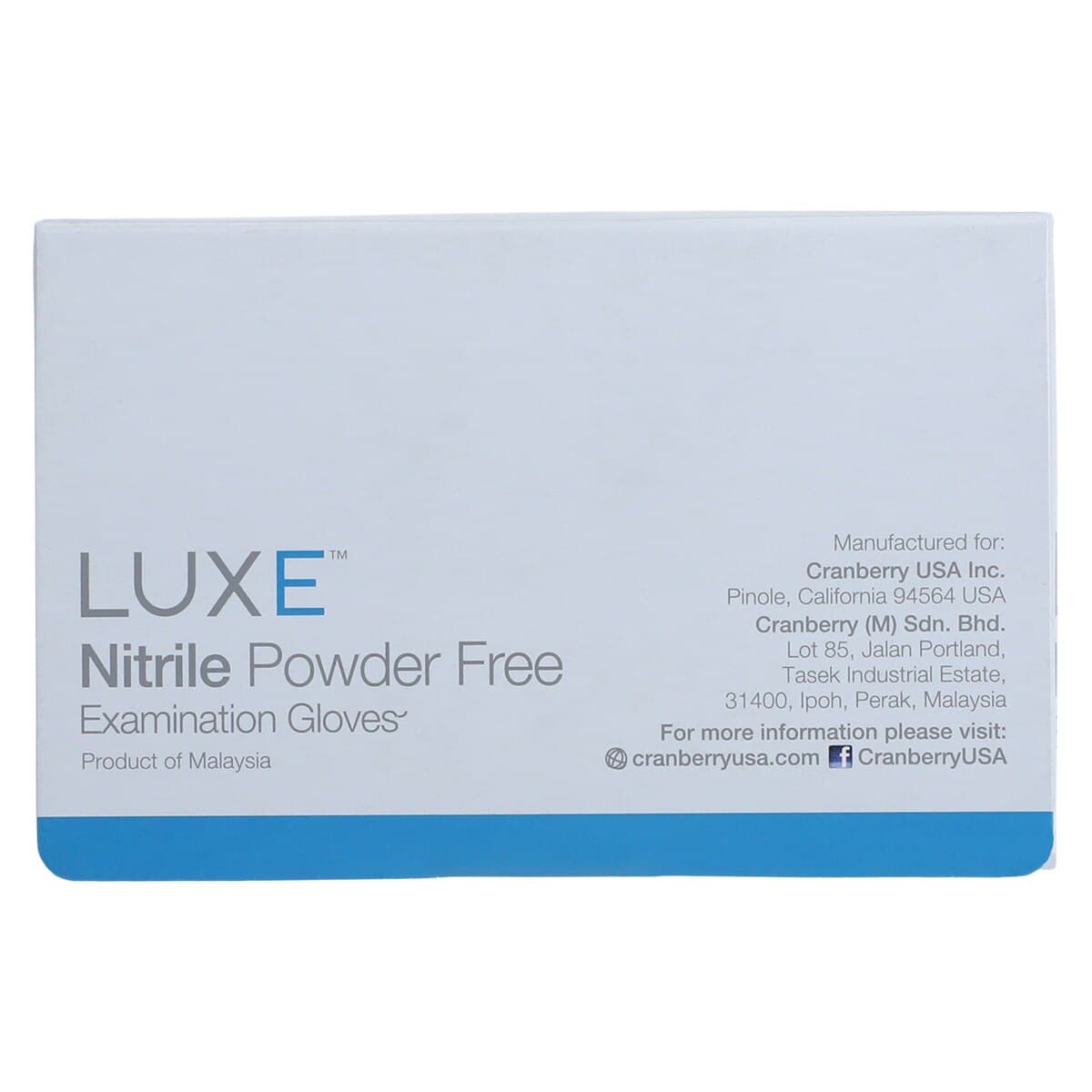 Cranberry LUXE Nitrile Exam Gloves, Powder Free, Non-Sterile, X-Small, Azure Blue, 300/Box, CR3665 thumbnail 6